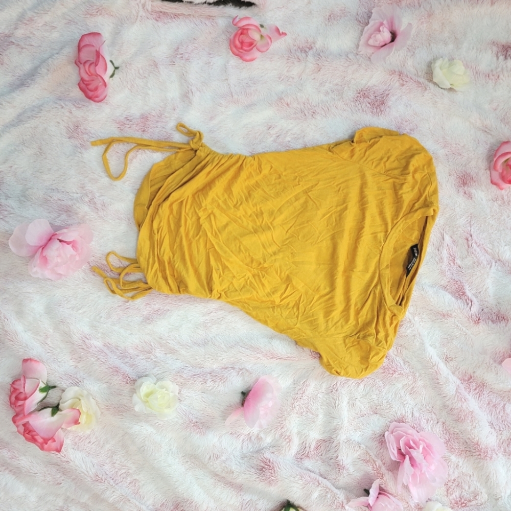 Yellow Shein Tie Top